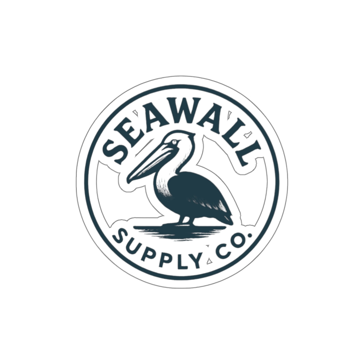 Seawall Pelican Sticker