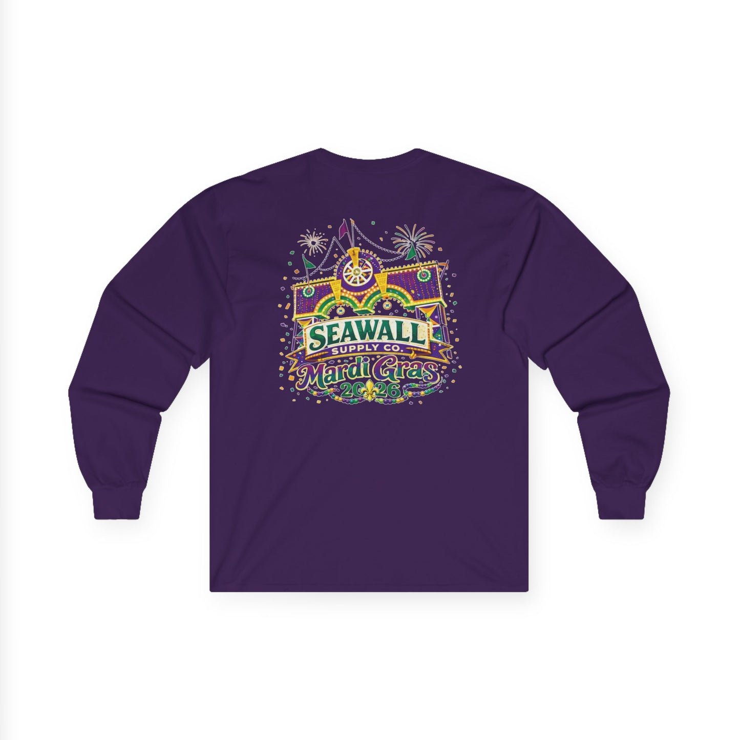 Mardi Gras Seawall Long Sleeve Tee
